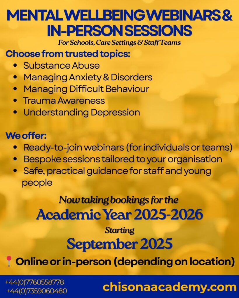 Mental Wellbeing Webinars & In-Person Sessions